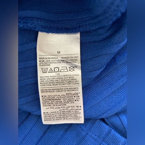 Old Navy Blue Fitted Rib-Knit Midi
Polo Dress Size M - Picture 8 of 8